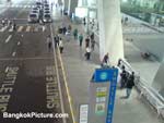 Shuttle bus stand at the airport