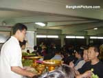 Buying lotus, incense & candle. Ready to worship buddha image